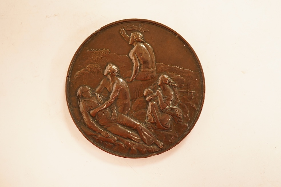 British medals, Victoria, bronze medal, Board of Trade Gallantry in Life Saving, the edge engraved ‘George Webster wreck of the Edward Camble on the 14 March 1896‘, edge knocks otherwise VF better